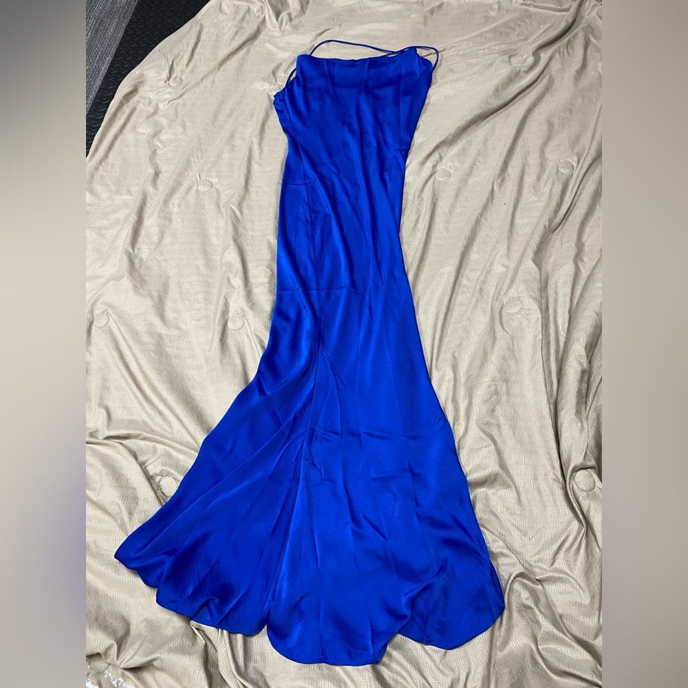 NWT Dolls Kill x EtClet Overcast Day Midi Dress Blue Size M